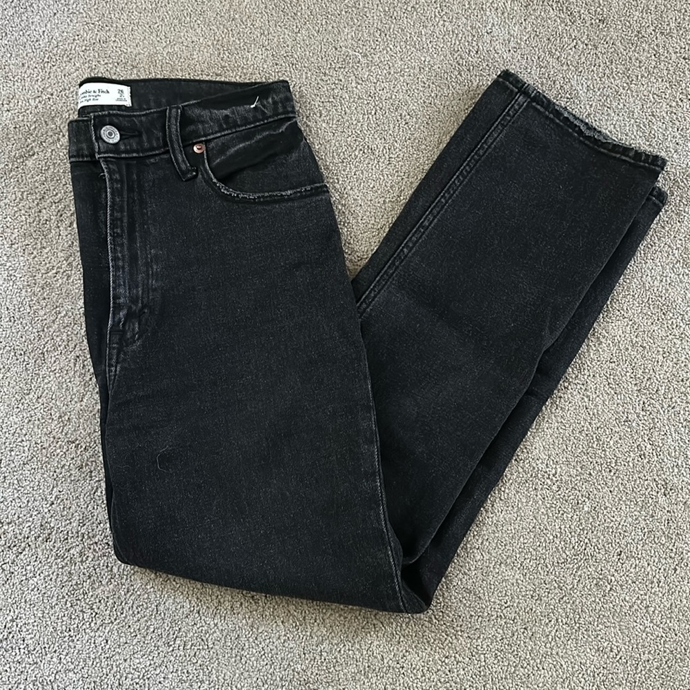 Abercrombie Ankle Straight Ultra High Rise Jeans